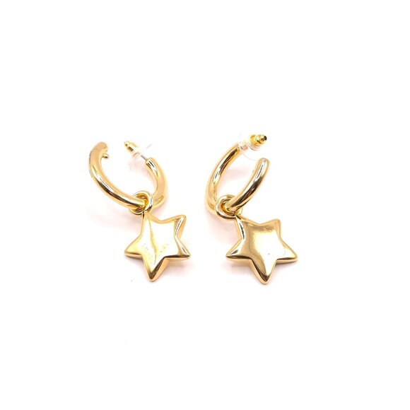 ✨ Celestial Star Hoop Earrings - Pure Golden Vibes ✨ - Picture 3 of 5